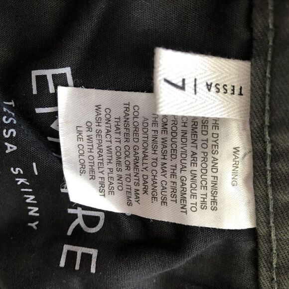 Empyre Tessa Skinny Jeans Women's Size 7 Olive Green Distressed with Stretch - Picture 3 of 11